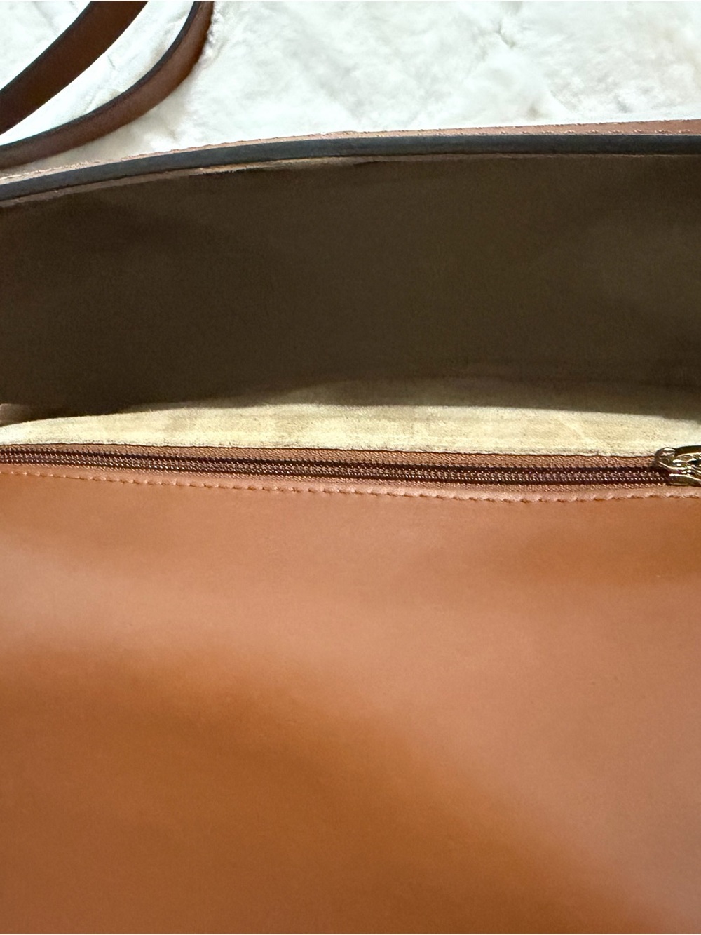 Longchamp Box-Trot Canvas Mini Shoulder/Crossbody HandBag in Cognac - Picture 10 of 14